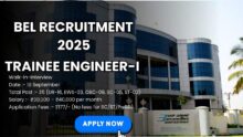 BEL Recruitment 2025 Trainee Engineer-1
