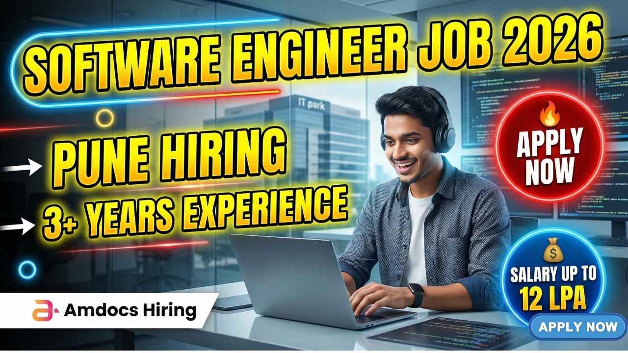Software Engineer Job Pune 2026 Amdocs hiring apply process salary and eligibility details