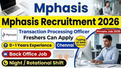 Mphasis Recruitment 2026 for Transaction Processing Officer