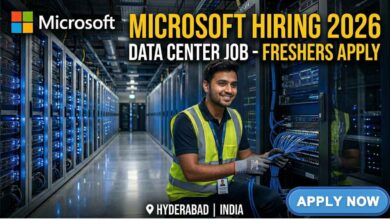 Microsoft data center technician working on servers in Hyderabad for 2026 hiring recruitment