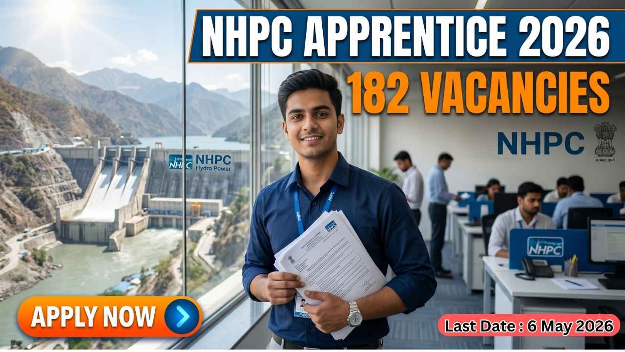 NHPC Apprentice Recruitment 2026 total 182 post