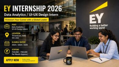 EY Internship 2026 Data Analytics & UI UX