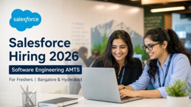 Salesforce Hiring Software Engineering AMTS 2026 for freshers in Bangalore and Hyderabad